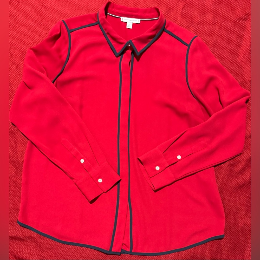 Tommy Hilfiger Red Button Down Shirt